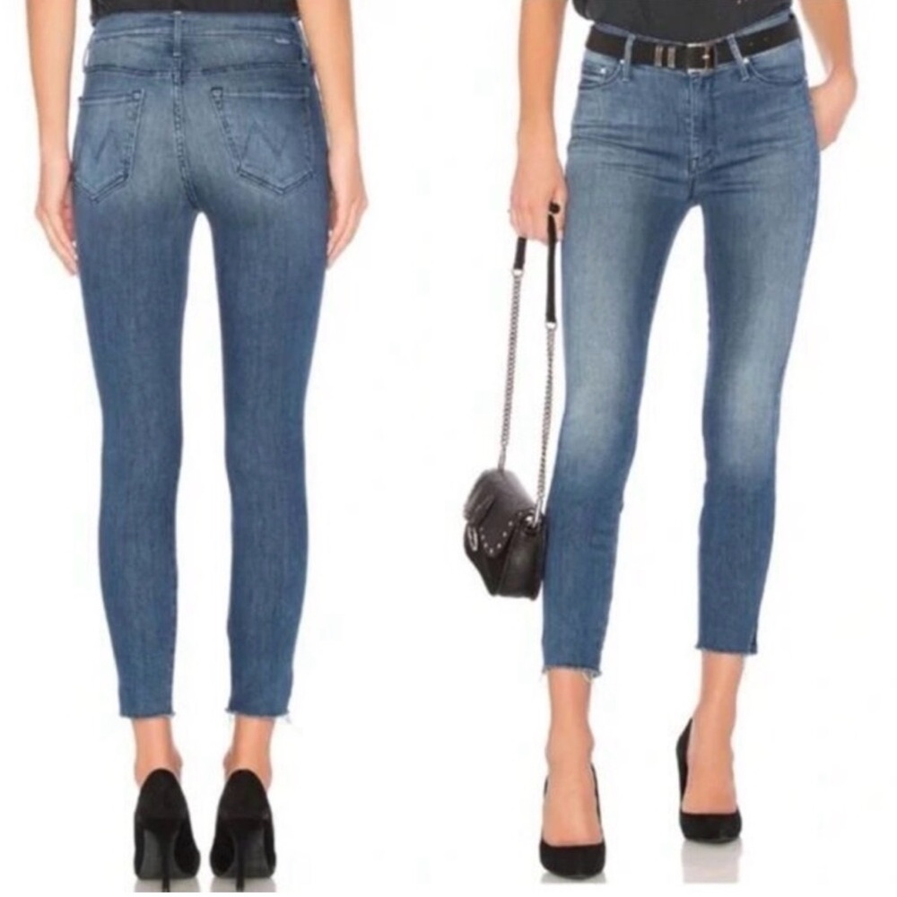 MOTHER Blue Ankle Jeans